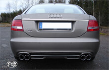 Fox Sportuitlaat Audi A6 Type 4F quattro achterdemper rechts/links &Oslash;63,5 mm - 2x76 Type 17 rechts/links