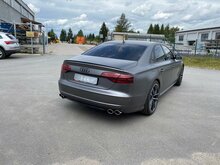 Fox Sportuitlaat Audi S8 Type 4H met uitlaatkleppen, achterdemper rechts/links dubbele doorstroming - 2x100x77 Type 38 rechts/links