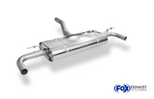 Fox Sportuitlaat Achterdemper Mercedes A-Klasse 176/245, dwarsuitgang rechts/links - zonder uitlaatpijpen met 90&deg; bochten voor modellen met originele uitlaatpijpafwerking