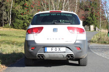 Fox Sportuitlaat Seat Altea XL 5P - 4x4 Freetrack dwarsgeplaatste achterdemper, uitlaat rechts/links - 2x76 Type 16 rechts/links