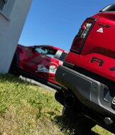 Fox Sportuitlaat Uitlaatsysteem voor Ford Ranger 2AB/VW Amarok T1, rechter/linker uitgang, compatibel met de originele achterdemper - 2x100 Type 25 rechts/links, zwart