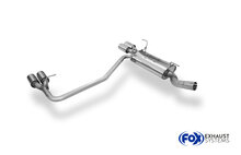 Fox Sportuitlaat Opel Astra F Caravan achterdemper rechts/links 3-puntsophanging &Oslash;63,5 mm - 2x80 type 13 rechts/links