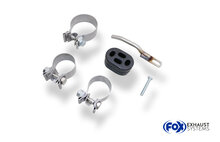 Fox Sportuitlaat Opel Astra F Caravan achterdemper rechts/links 3-puntsophanging &Oslash;63,5 mm - 2x80 type 13 rechts/links