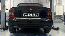 Fox Sportuitlaat Opel Astra G Coup&eacute; Turbo enkelvoudige uitlaatdemper &Oslash;70mm met voordemper - 115x85 Type 32