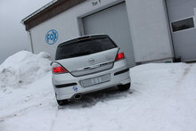 Fox Sportuitlaat Opel Astra H/ Astra H GTC Turbo met uitsparing voor de achterdemper aan &eacute;&eacute;n zijde - 115x85 Type 32
