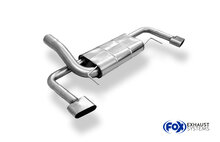 Fox Sportuitlaat Opel Astra J OPC achterdemper met rechter/linker uitlaat en verborgen uitlaatpijpen (uitlaatgassen stromen via de originele uitlaatpijpen)
