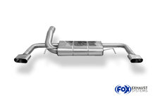 Fox Sportuitlaat Opel Astra J OPC achterdemper met rechter/linker uitlaat en verborgen uitlaatpijpen (uitlaatgassen stromen via de originele uitlaatpijpen)