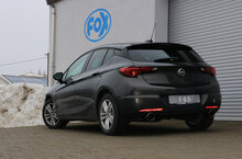 Fox Sportuitlaat Opel Astra K hatchback achterdemper, dwarsuitlaat rechts/links - 129x106 type 32 rechts/links