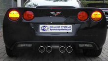 Fox Sportuitlaat Corvette C06 achterdemper, middenuitlaat - 4x100 Type 12 midden