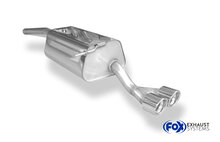 Fox Sportuitlaat VW Caddy III achterdemper, enkelzijdig - 2x80 Type 17
