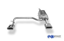 Fox Sportuitlaat VW Caddy III achterdemper, rechter/linker uitlaat - 160x80 type 53 rechts/links