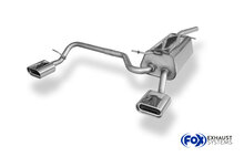 Fox Sportuitlaat VW Caddy III achterdemper, rechter/linker uitlaat - 160x80 type 53 rechts/links