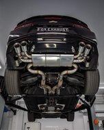 Fox Sportuitlaat Chevrolet Camaro - A1XC dwarsgeplaatste achterdemper, uitlaat rechts/links met 2 uitlaatkleppen - 2x100 Type 25 rechts/links