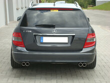 Fox Sportuitlaat Mercedes C-Klasse 4-cilinder - W204/S204 achterdemper rechts/links met Y-connector - 2x70 type 16 rechts/links