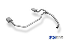 Fox Sportuitlaat Uitlaatsysteem voor Seat Mii/ Skoda Citigo/ VW UP, links/rechts, compatibel met originele of FOX achterdemper - 145x65 type 59, links/rechts