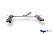 Fox Sportuitlaat Honda Civic IX Type R achterdemper, dwarsuitgang rechts/links - 2x90 Type 25 rechts/links