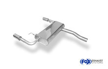Fox Sportuitlaat Renault Clio III B Sport achterdemper, dwarsuitgang rechts/links - 1x76 type 14 rechts/links