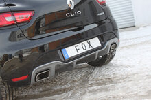 Fox Sportuitlaat Renault Clio IV RS achterdemper, dwarsuitgang rechts/links - 1x50 rechts/links voor standaard bumper (uitlaatpijpen niet zichtbaar)