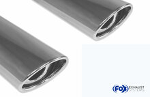 Fox Sportuitlaat Opel Corsa C achterdemper, rechter/linker uitlaat - 115x85 type 33 rechts/links