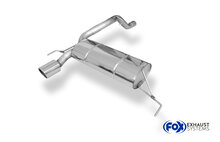 Fox Sportuitlaat Opel Corsa D GSI achterdemper, dwarsgeplaatst, enkele uitlaat - 1x100 Type 16
