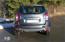 Fox Sportuitlaat Dacia Duster 4x4 Facelift Achterdemper Dwarsuitlaat Rechts/Links - 145x65 Type 59 Rechts/Links