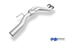Fox Sportuitlaat Vervangingspijp voor de voordemper van de Mercedes E-Klasse 124, diameter 70 mm.