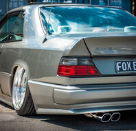 Fox Sportuitlaat Mercedes E-Klasse 124 achter- en voordemper &Oslash;70mm - 2x93x79 Type 70 geschikt voor AMG voorbumper