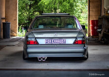 Fox Sportuitlaat Mercedes E-Klasse 124 achter- en voordemper &Oslash;70mm - 2x93x79 Type 70 geschikt voor AMG voorbumper