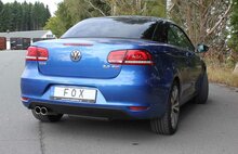Fox Sportuitlaat VW Eos 1F - Facelift - 1.4l Achterdemper, enkelzijdig - 2x80 Type 16