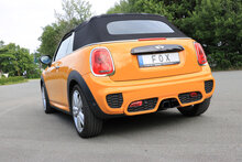 Fox Sportuitlaat Mini Cooper S - F56 &amp; F57 Achterdemper, middenuitlaat - 2x95x78 Type 68 Zwart