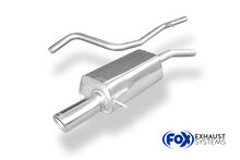 Fox Sportuitlaat Achterdemper voor Ford Fiesta MK6 inclusief verbindingspijp naar katalysator - 1x90 Type 16