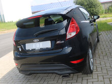 Fox Sportuitlaat Ford Fiesta MK7 - Zwart/Rode Editie Achterdemper - 145x65 Type 59