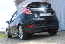 Fox Sportuitlaat Ford Fiesta MK7 - Zwart/Rood Editie - 1,2l 1,4l D 1,6l D Einddempers - 145x65 Typ 59