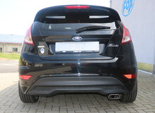 Fox Sportuitlaat Ford Fiesta MK7 - Zwart/Rood Editie - 1.0l EcoBoost 1.4l Einddempers - 145x65 Typ 59