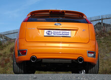 Fox Sportuitlaat Ford Focus MK2 ST achterdemper, dwarsuitgang rechts/links - 1x100 type 17 rechts/links