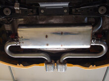 Fox Sportuitlaat Ford Focus MK3 ST Hatchback Achterdemper met dwarsgeplaatste uitlaat in het midden - 2x115x85 Type 32 midden