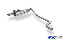 Fox Sportuitlaat Ford Focus MK3 ST Hatchback Diesel Achterdemper met dwarsuitlaat en middenstuk incl. verbindingspijp - 2x115x85 Type 32 Middenstuk