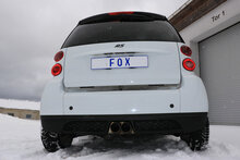 Fox Sportuitlaat Smart Fortwo Coup&eacute; 451 met centrale uitlaat, centrale uitlaatdemper - 2x80 Type 14