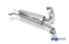 Fox Sportuitlaat Achterdemper Smart Fortwo 453, dwarsuitlaat rechts/links, inclusief flexibel stuk - 86x54 type 32 rechts/links