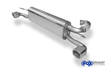 Fox Sportuitlaat Smart Fortwo 453 achterdemper, dwarsuitlaat rechts/links, inclusief flexibel stuk - 78x75 type 70 rechts/links