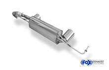 Fox Sportuitlaat Smart Fortwo 453 met Brabus achterdiffuser, dwarsgeplaatste achterdemper, uitlaat links/rechts, inclusief flexstuk - 1x100 Type 25 rechts/links
