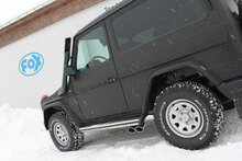 Fox Sportuitlaat Mercedes G-Klasse - 463 (met treeplank) Achterdemper, zijuitlaat - 2x115x85 Type 38 (2x schuin naar links)