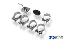 Fox Sportuitlaat VW Golf MK4 achterdemper, rechter/linker uitlaat &Oslash;63,5 mm - 1x90 type 25 rechts/links R32 design
