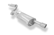 Fox Sportuitlaat VW Golf MK4 Jubi bumper achterdemper &Oslash;63,5 en voordemper - 1x90 type 16, geschikt voor de originele Jubi bumper
