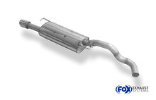 Fox Sportuitlaat VW Golf MK4 Jubi bumper achterdemper &Oslash;63,5 - 1x90 type 16, past op de originele Jubi bumper