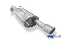 Fox Sportuitlaat VW Golf MK4 Jubi bumper achterdemper &Oslash;63,5 - 1x90 type 16, past op de originele Jubi bumper