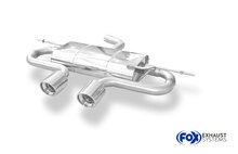 Fox Sportuitlaat VW Golf MK5 achterdemper, centrale uitlaat, R32-uitvoering - 2x100 Type 17 midden