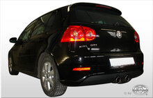 Fox Sportuitlaat VW Golf MK5 GTI/GTD + VW Golf MK5I GTI incl. Cabriolet Achterdemper, centrale uitlaat, R32-design - 2x90 Type 16 midden
