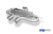 Fox Sportuitlaat VW Golf MK5 GTI/GTD + VW Golf MK5I GTI incl. Cabriolet Achterdemper, centrale uitlaat, R32-design - 2x100 Type 17 midden