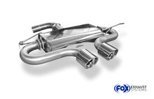 Fox Sportuitlaat VW Golf MK5 GTI/GTD + VW Golf MK5I GTI incl. Cabriolet Achterdemper, centrale uitlaat, R32-design - 2x100 Type 17 midden